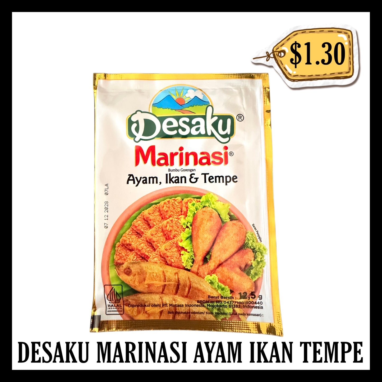 Desaku Marinasi Bumbu Ayam Ikan Tempe 12.5gr (BBD END MAR 2028)