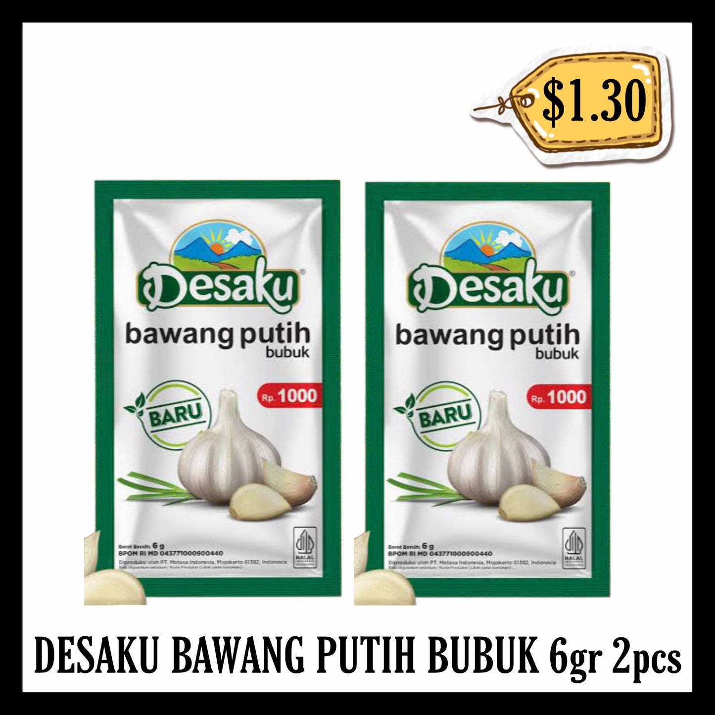 Desaku Bawang Putih Bubuk 6gr 2pcs (BBD 15 JAN 2029)