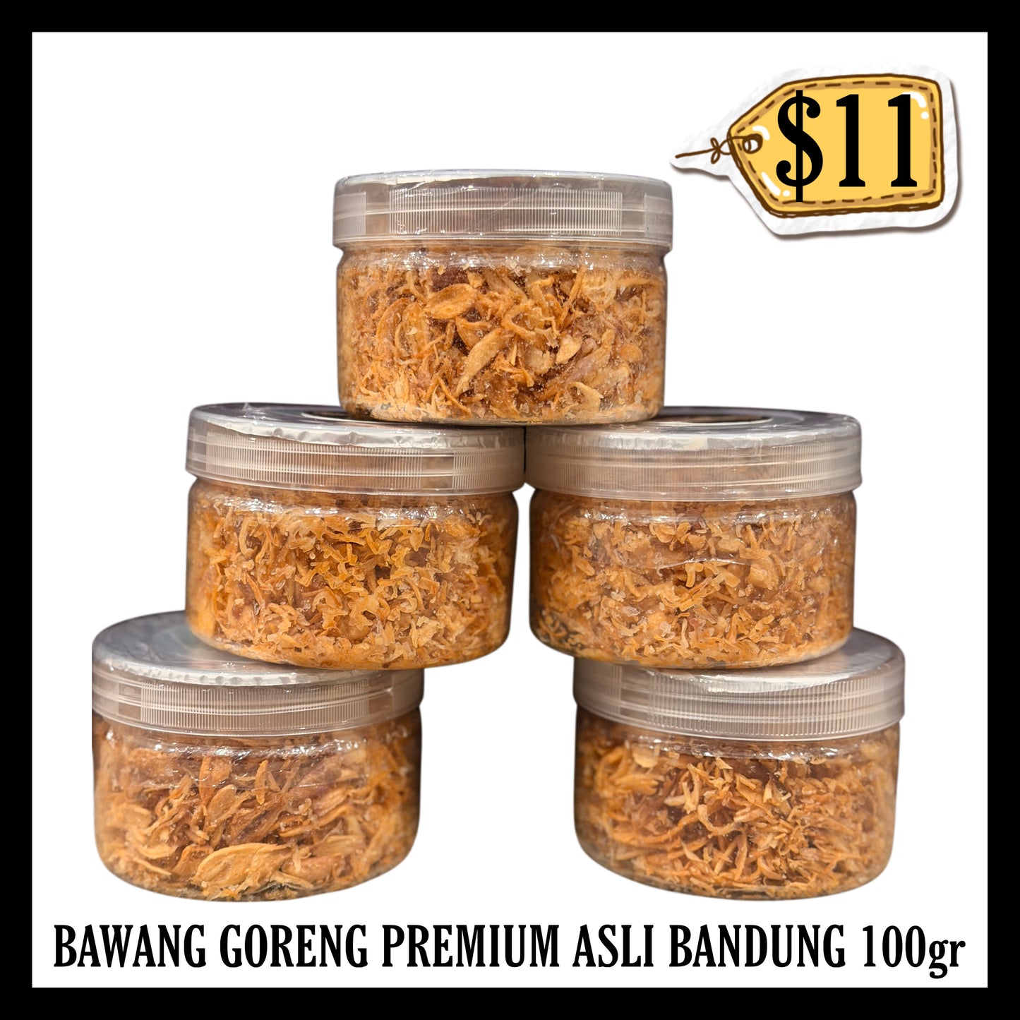 Bawang Goreng Premium Asli Bandung 100gr Toples