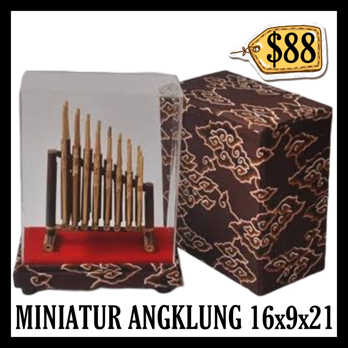 Miniatur Angklung 16x9x21