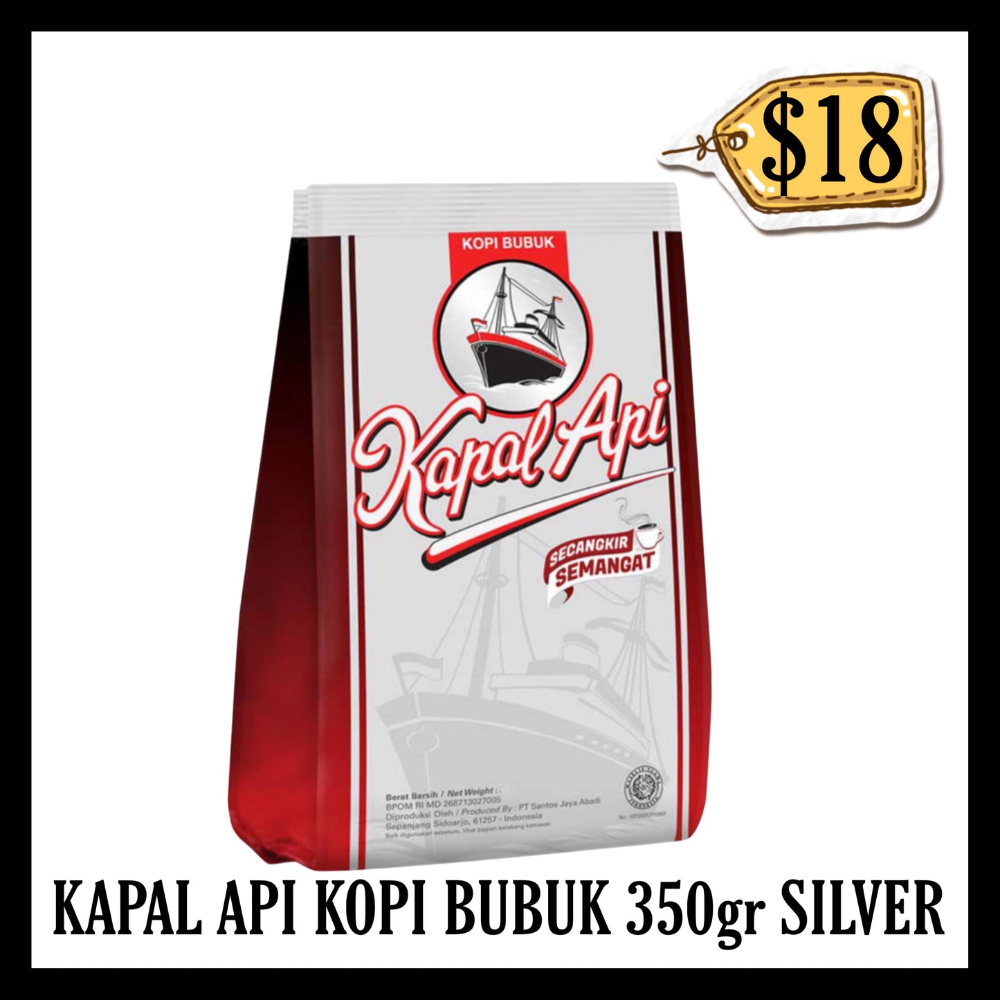 Kapal Api Kopi Bubuk 350gr Silver (BBD 26 JAN 2027)