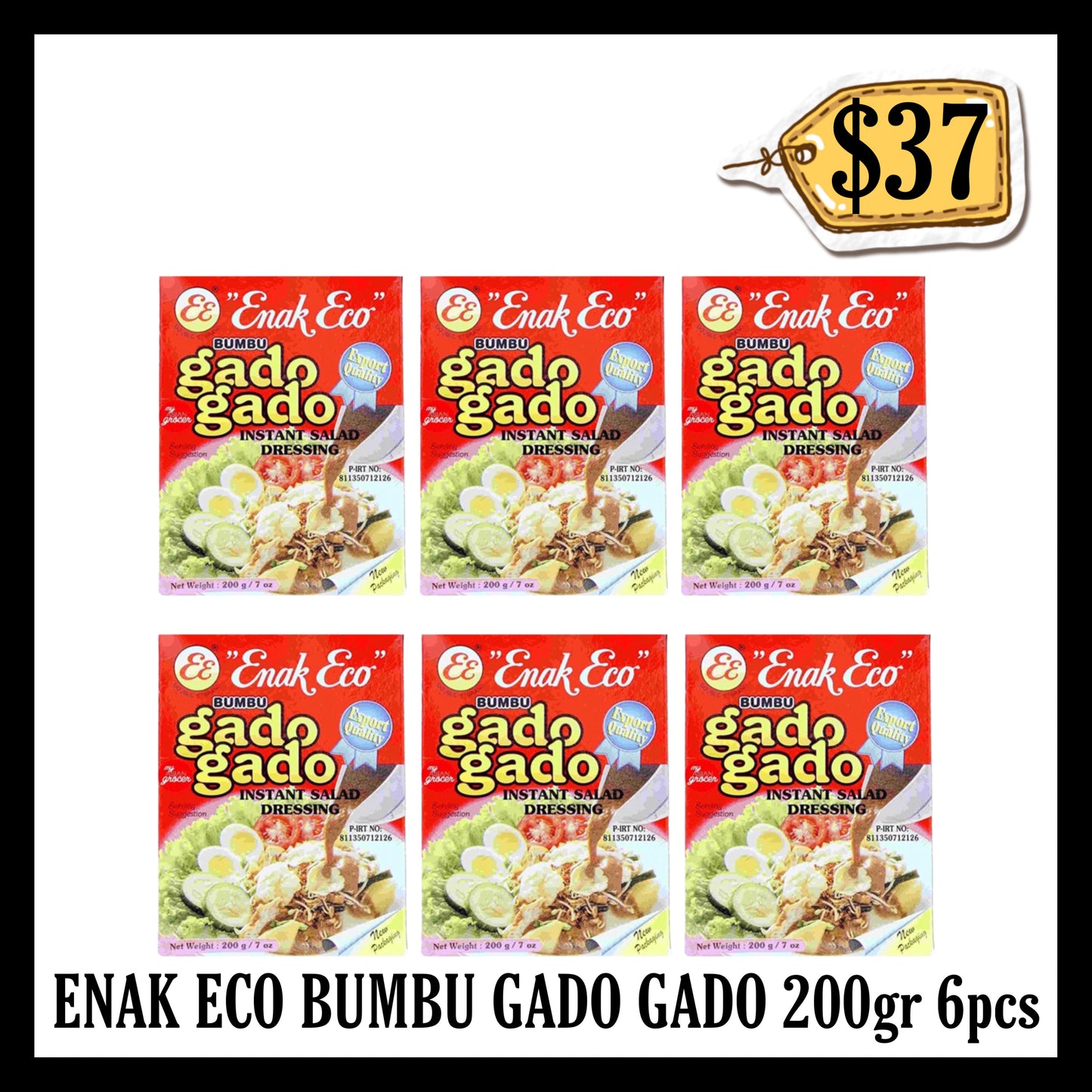 Enak Eco Bumbu Gado Gado 200gr 6pcs (BBD 05 SEP 2027)