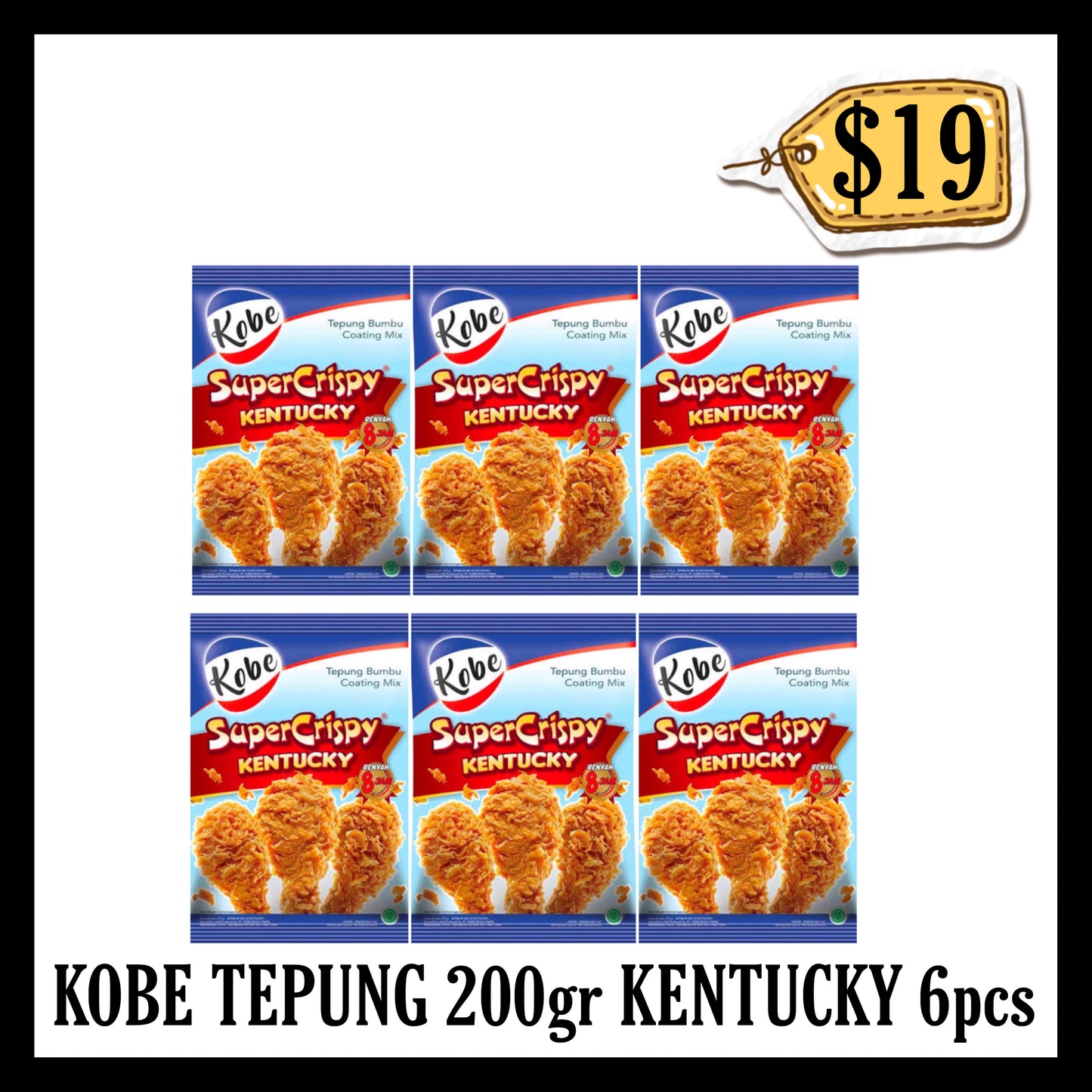 Kobe Tepung Kentucky 200gr 6pcs (BBD 13 OCT 2027)
