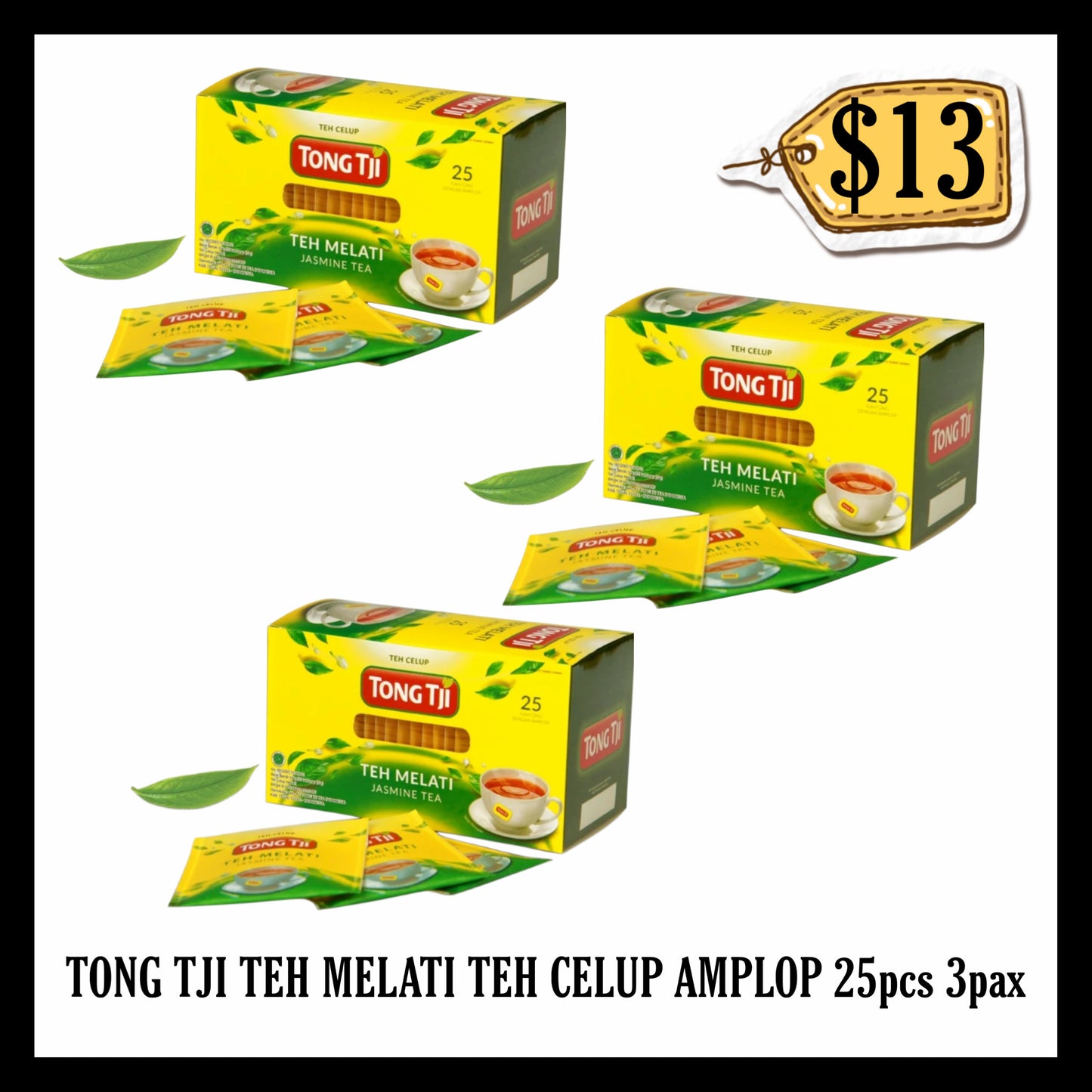 Tong Tji Teh Melati Teh Celup Isi 25pcs Amplop 3pax (BBD END FEB 2028)