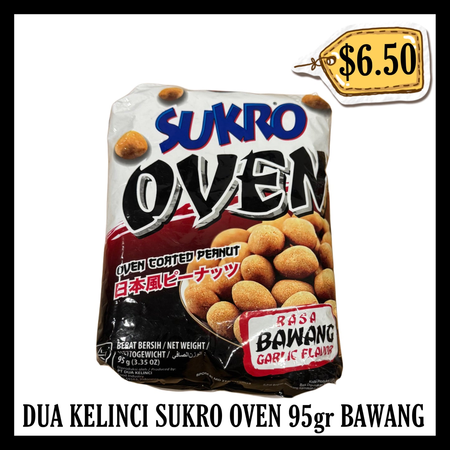 Dua Kelinci Sukro Oven 95gr Bawang (BBD END FEB 2027)