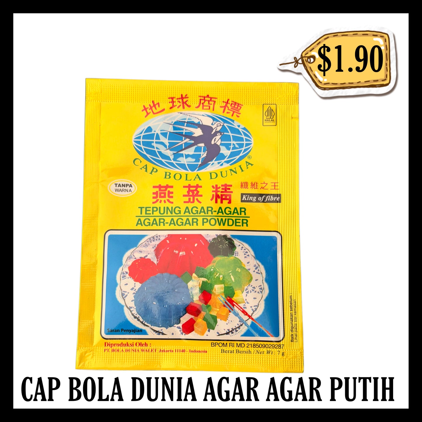 Cap Bola Dunia Agar Agar Putih (BBD 11 JAN 2029)