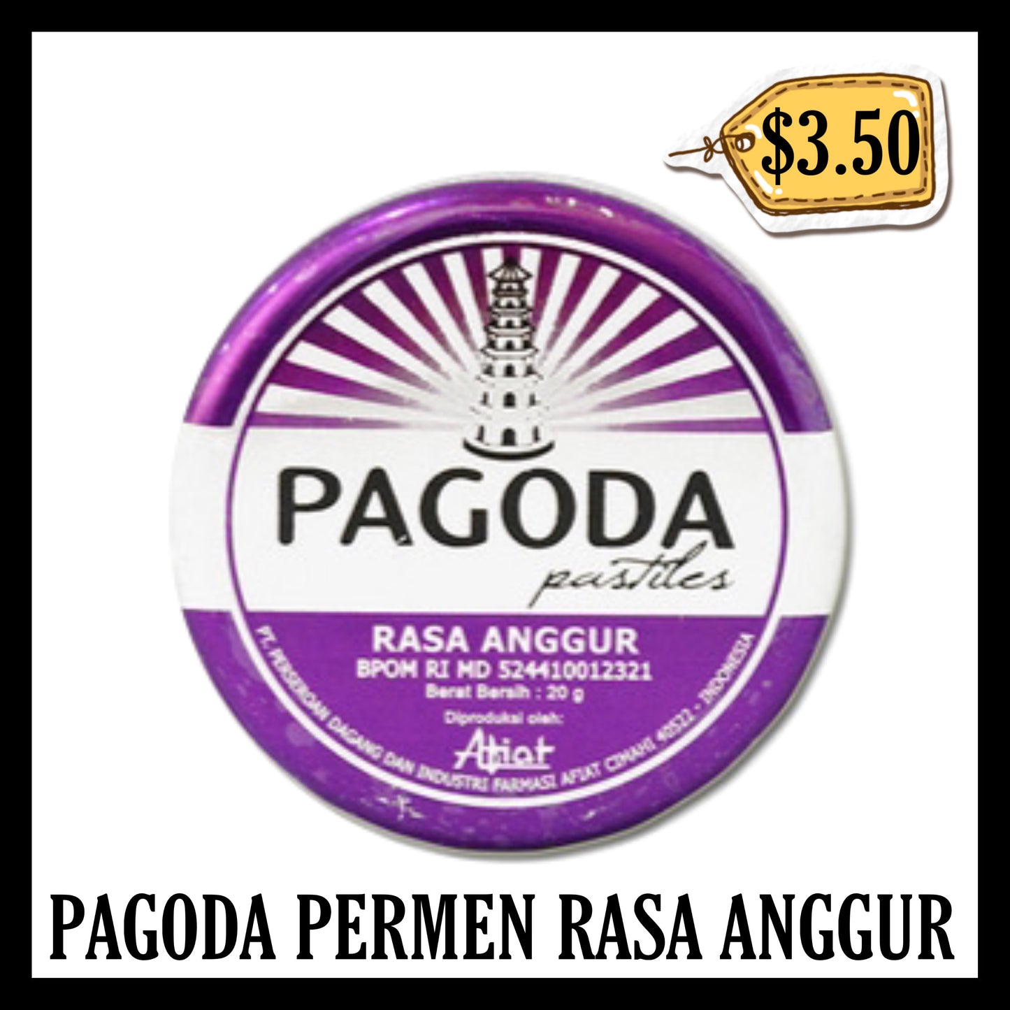 Pagoda Permen Rasa Anggur (BB END APR 2026)