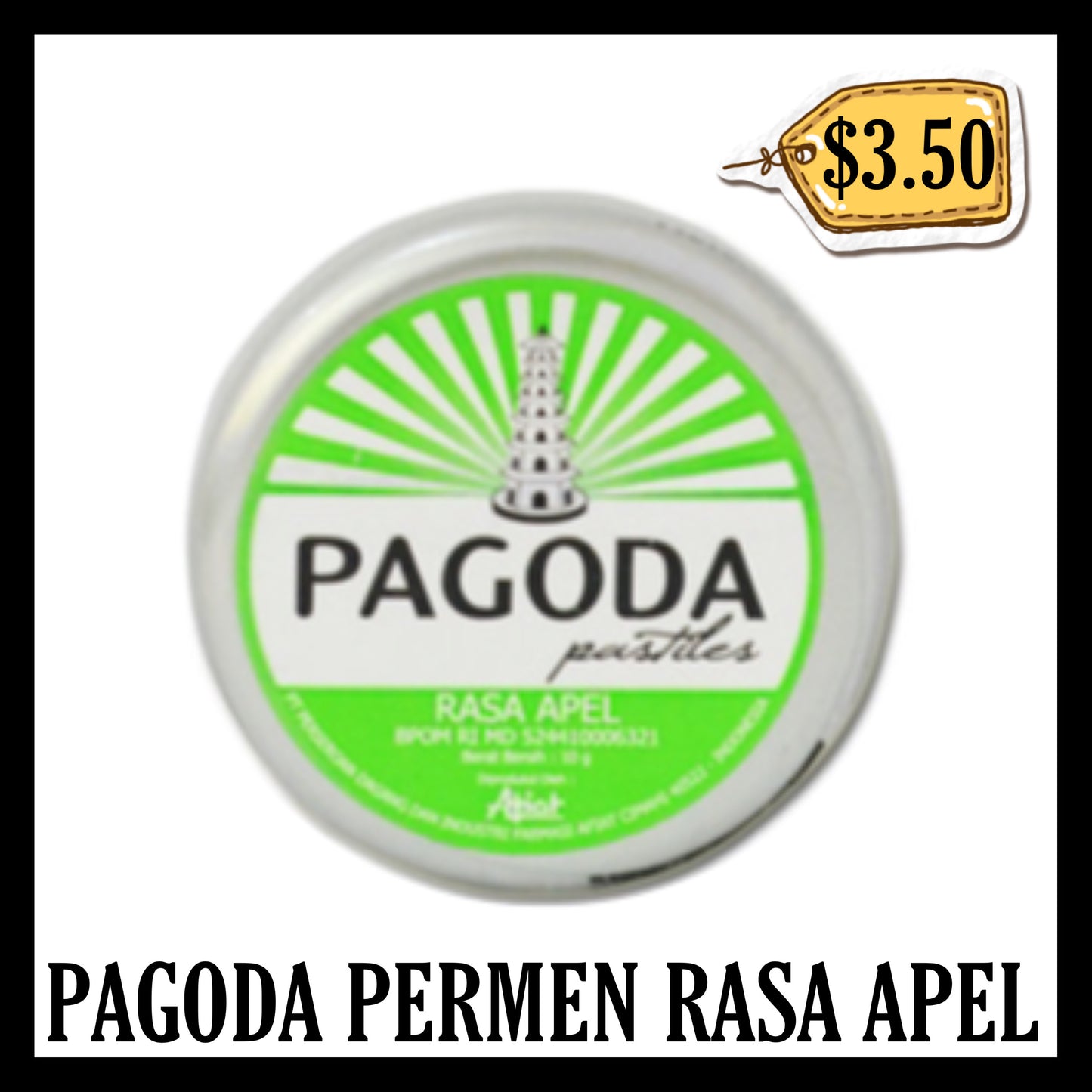 Pagoda Permen Rasa Apel (BB END APR 2027)