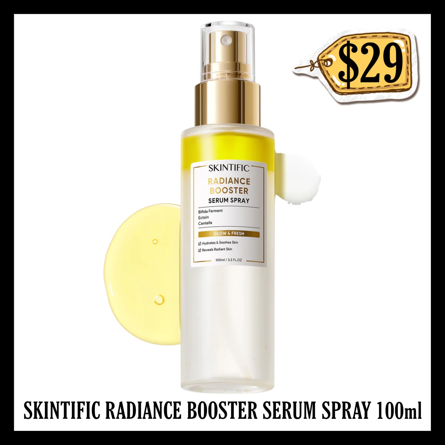 Skintific Radiance Booster Spray 100ml (Kuning)