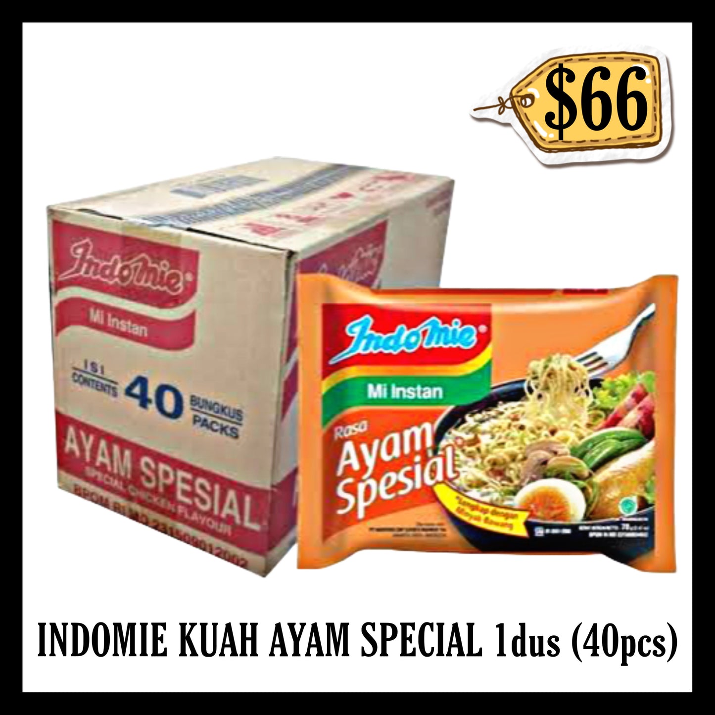 Indomie Kuah Ayam Special 1dus isi 40pcs(BB 01 DEC 2025)