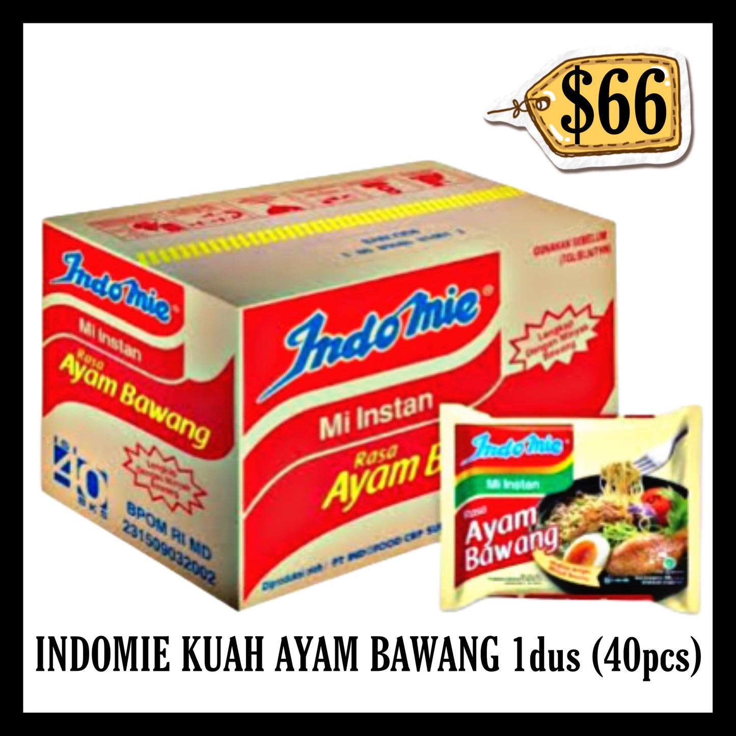 Indomie Kuah Ayam Bawang 1dus isi 40pcs (BB 01 DEC 2025)