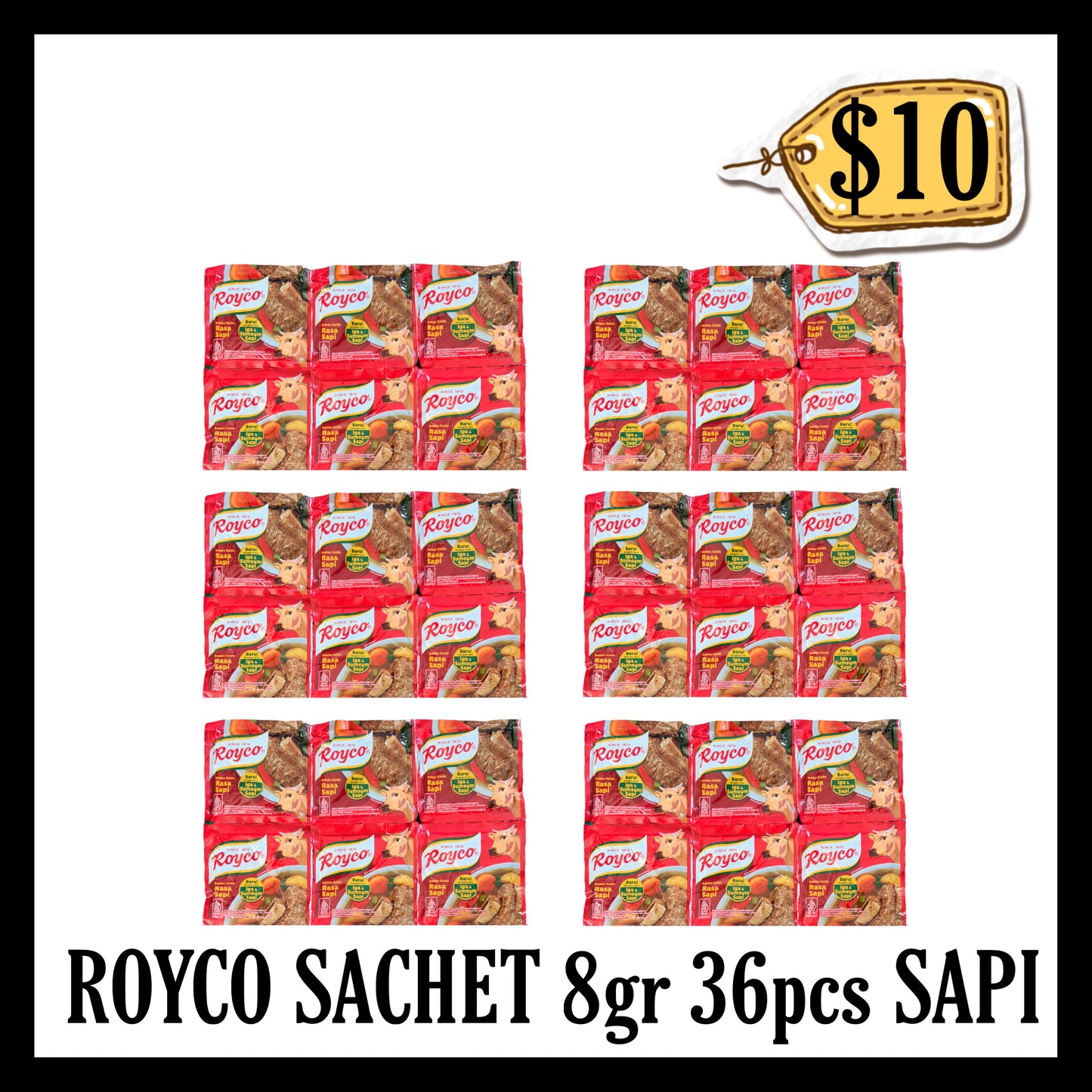Royco Sachet 8gr 36pcs Sapi ($10 BUNDLE DEALS) (BBD 08 OCT 2026)
