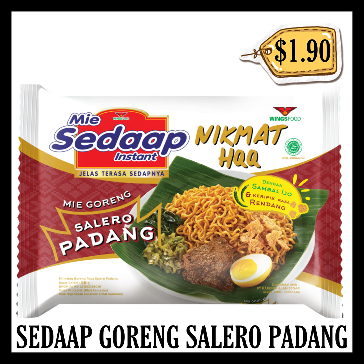 Sedaap Goreng Rasa Salero Padang (BBD 13 DEC 2026)