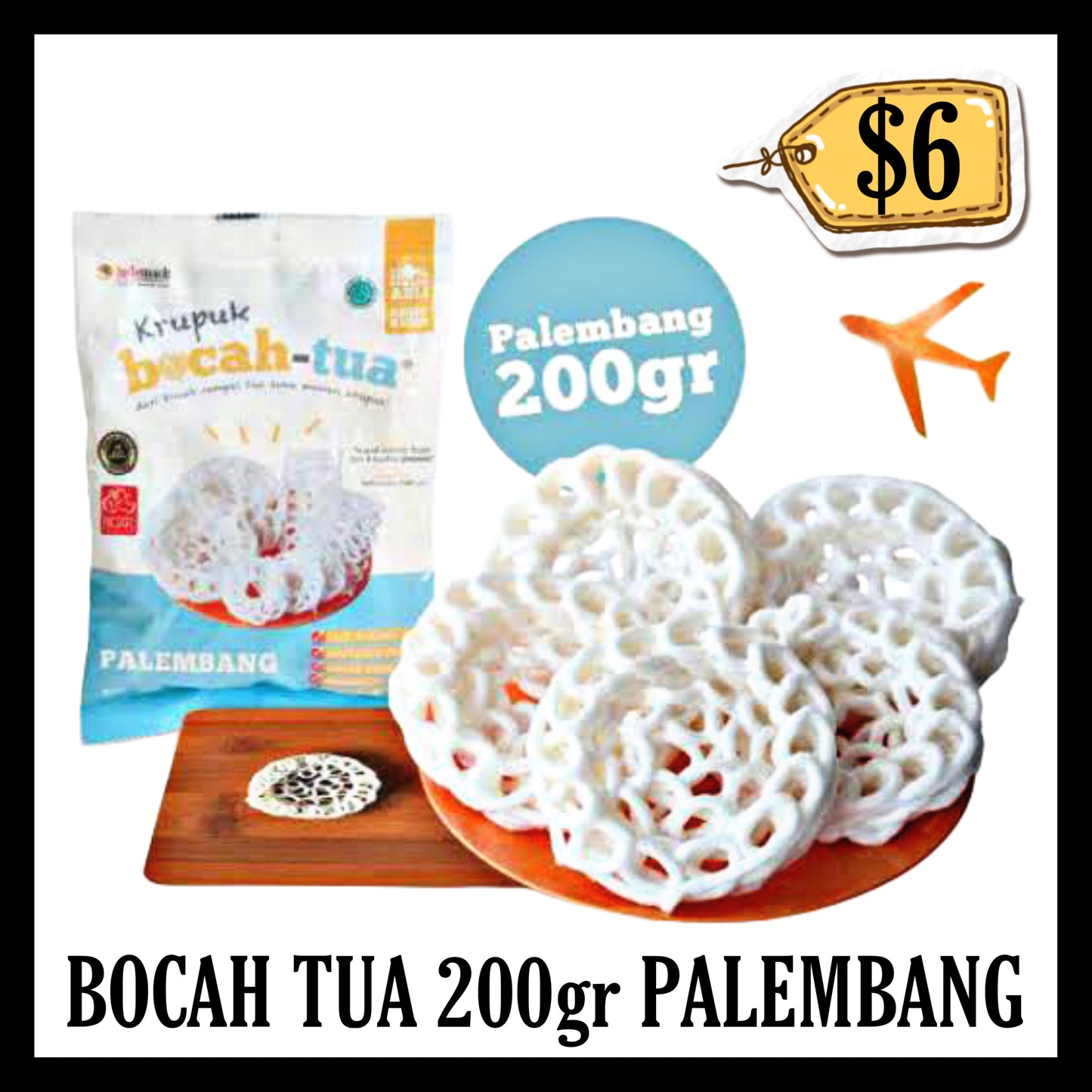 Bocah Tua Krupuk 200gr Palembang Original (BB 03 DEC 2026)