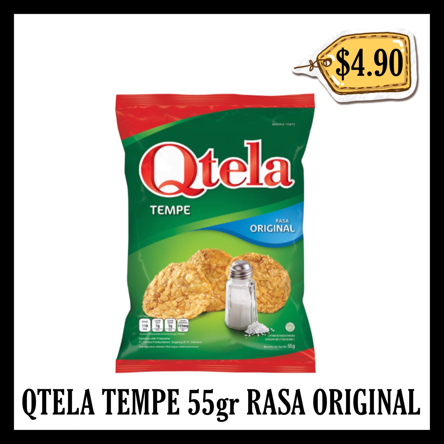Qtela Tempe 55gr Rasa Original (BBD 23 JAN 2027)