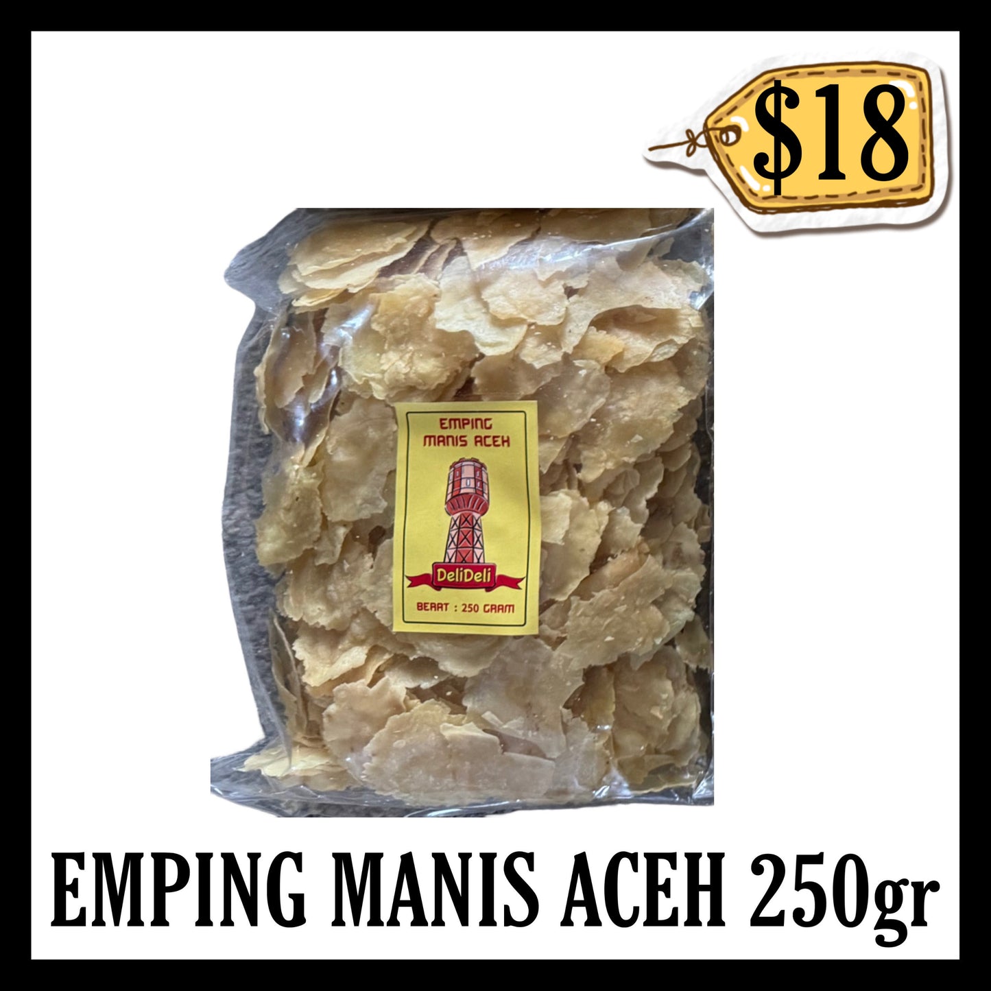 Emping Manis Aceh 250gr Uncooked (BBD 05 JUL 2027)