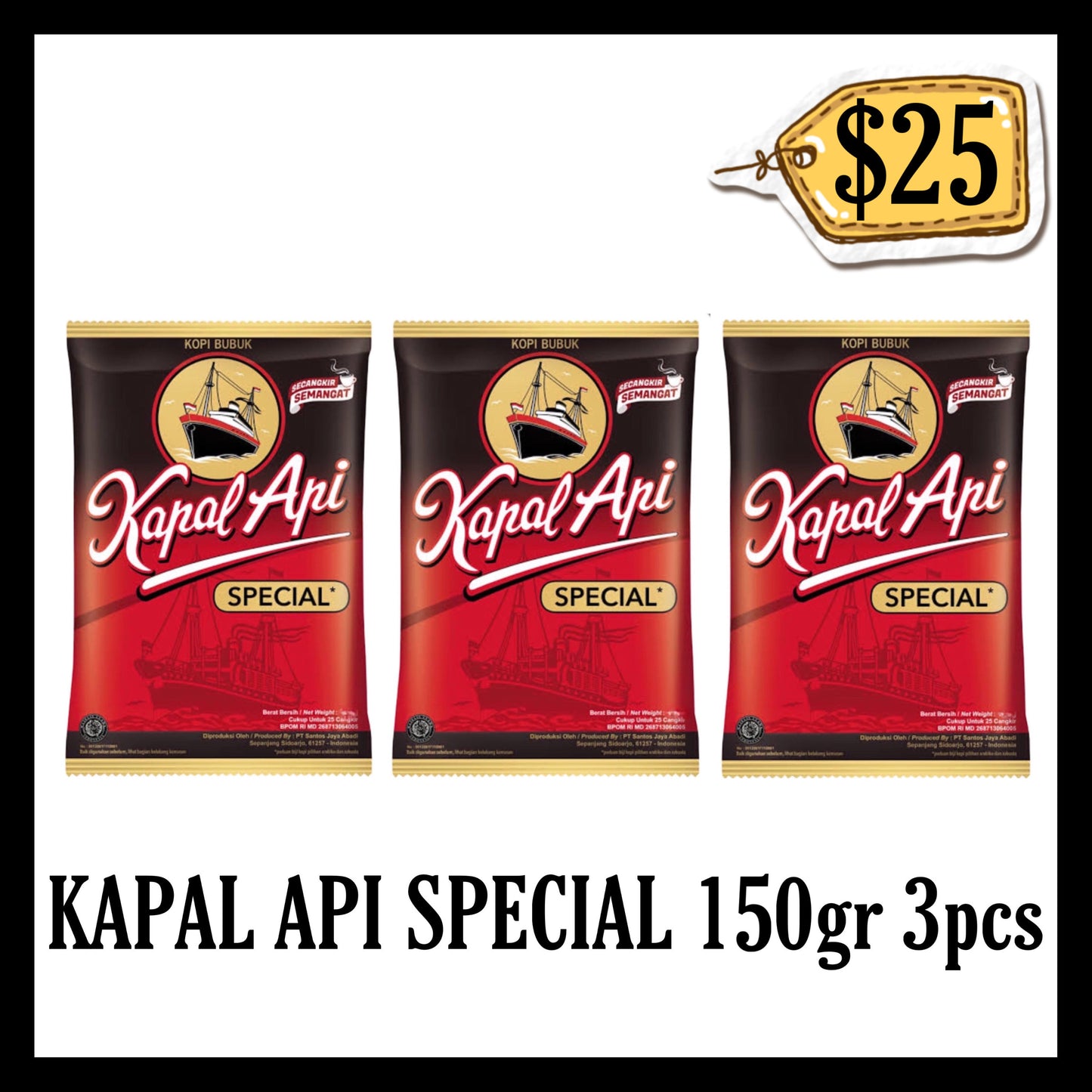 Kapal Api Special 150gr 3pcs (BBD 27 MAR 2027)