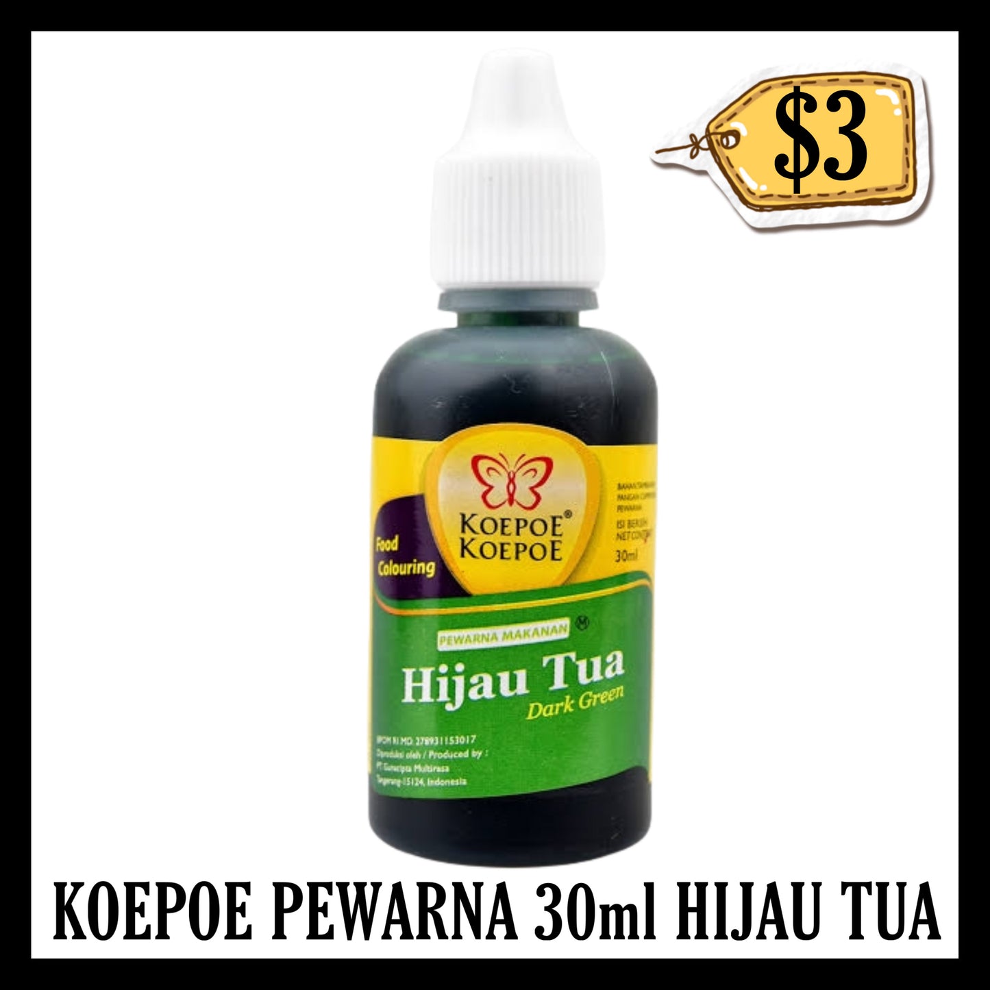 Koepoe Koepoe Pewarna 30ml Hijau Tua (BB 29 APR 2029)