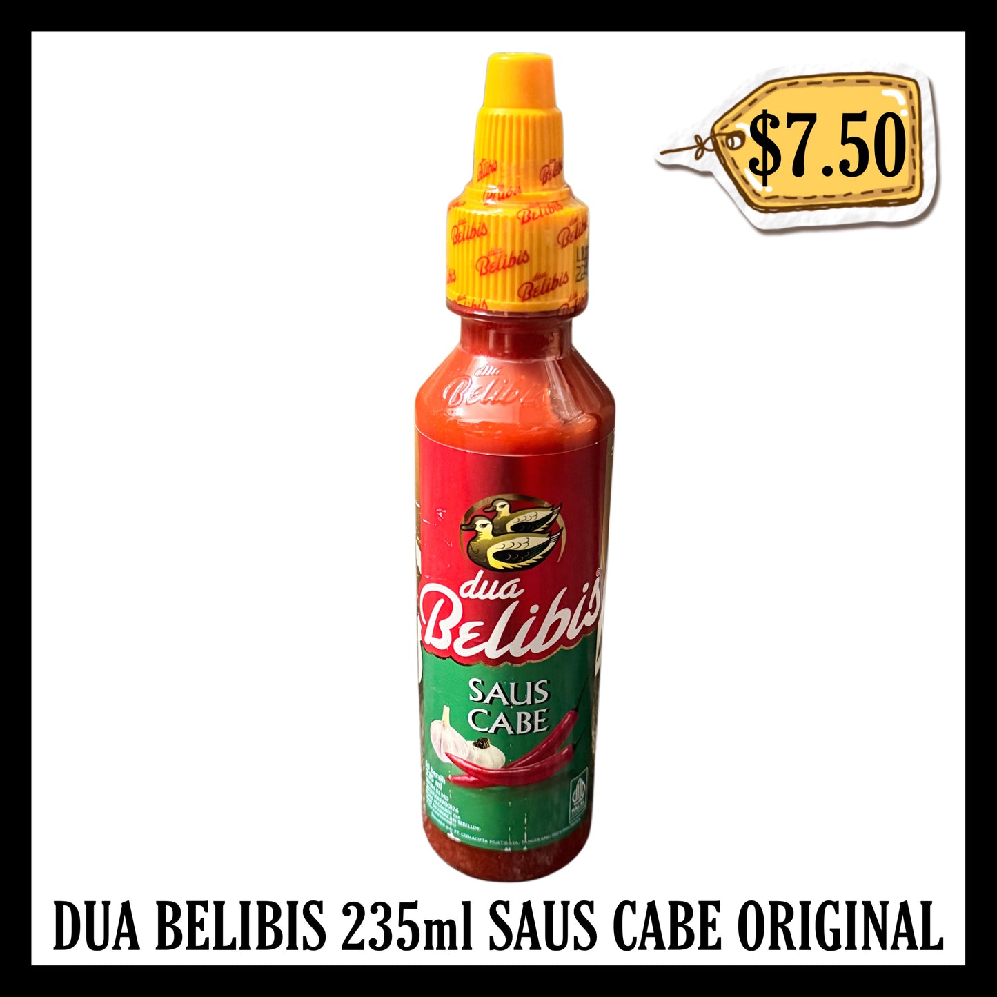 Dua Belibis Sambal 235ml Saus Cabe Original (BBD 22 AUG 2027)