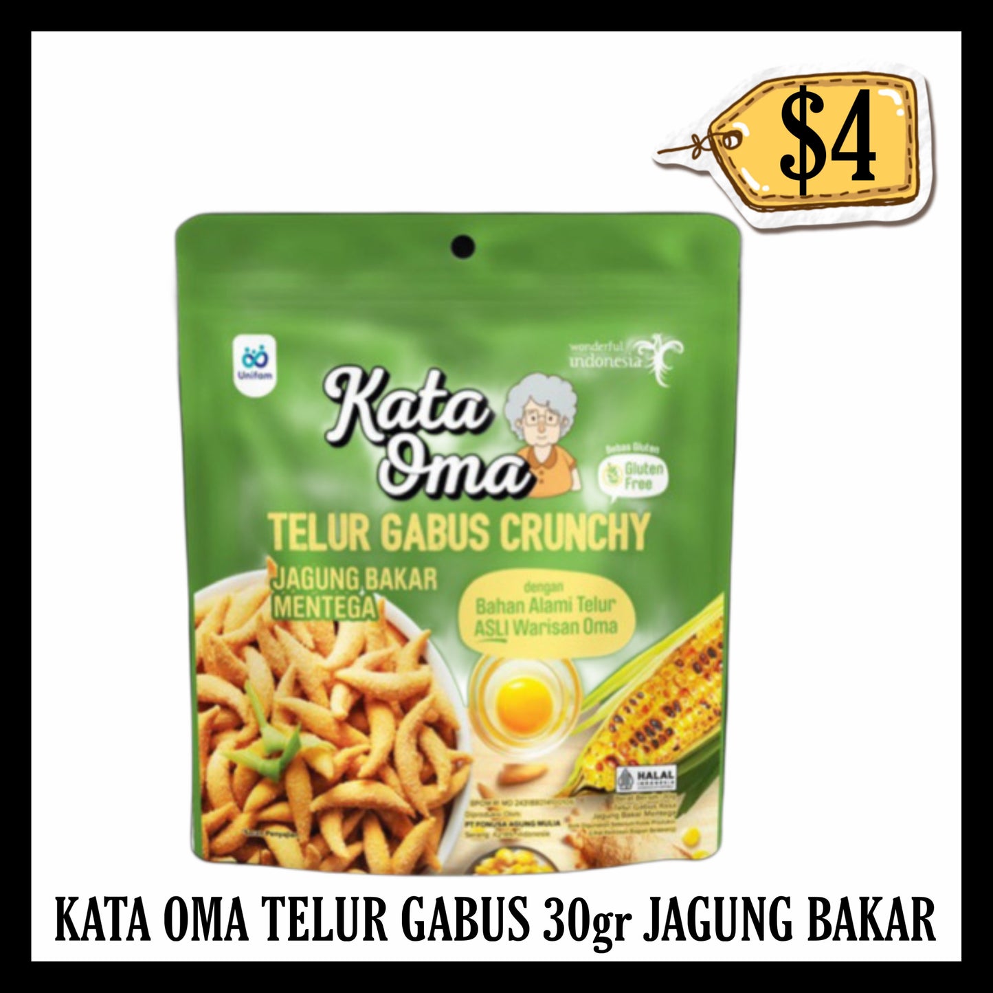 Kata Oma Telur Gabus 30gr Jagung Bakar