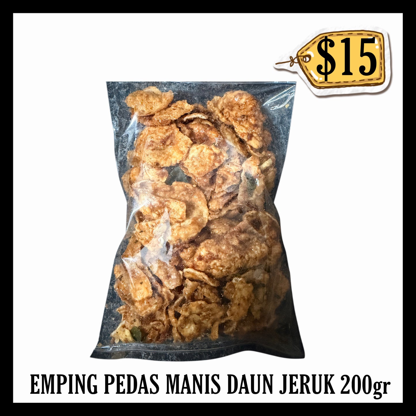 Emping Pedas Manis Daun Jeruk 200gr