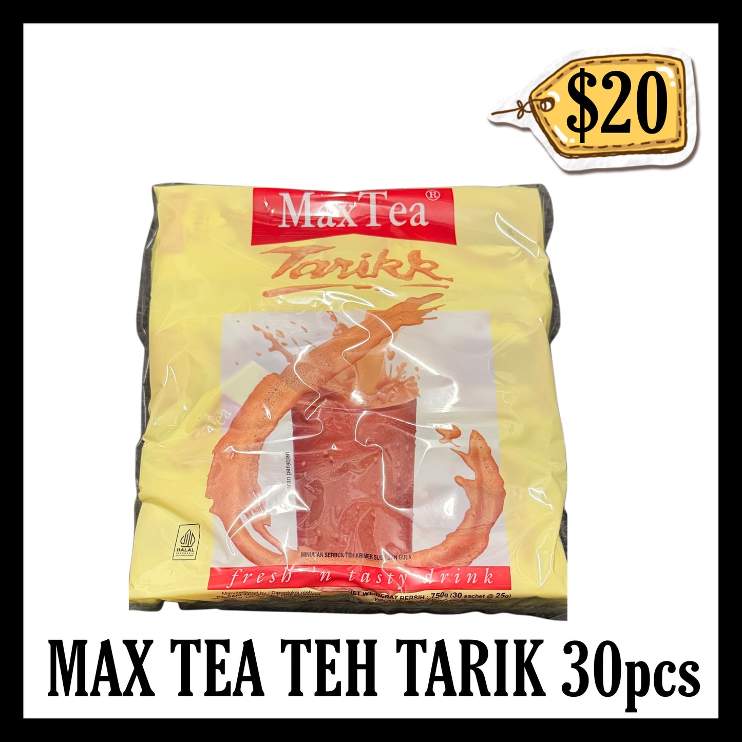 Max Tea Teh Tarik 30pcs (BBD END AUG 2027)