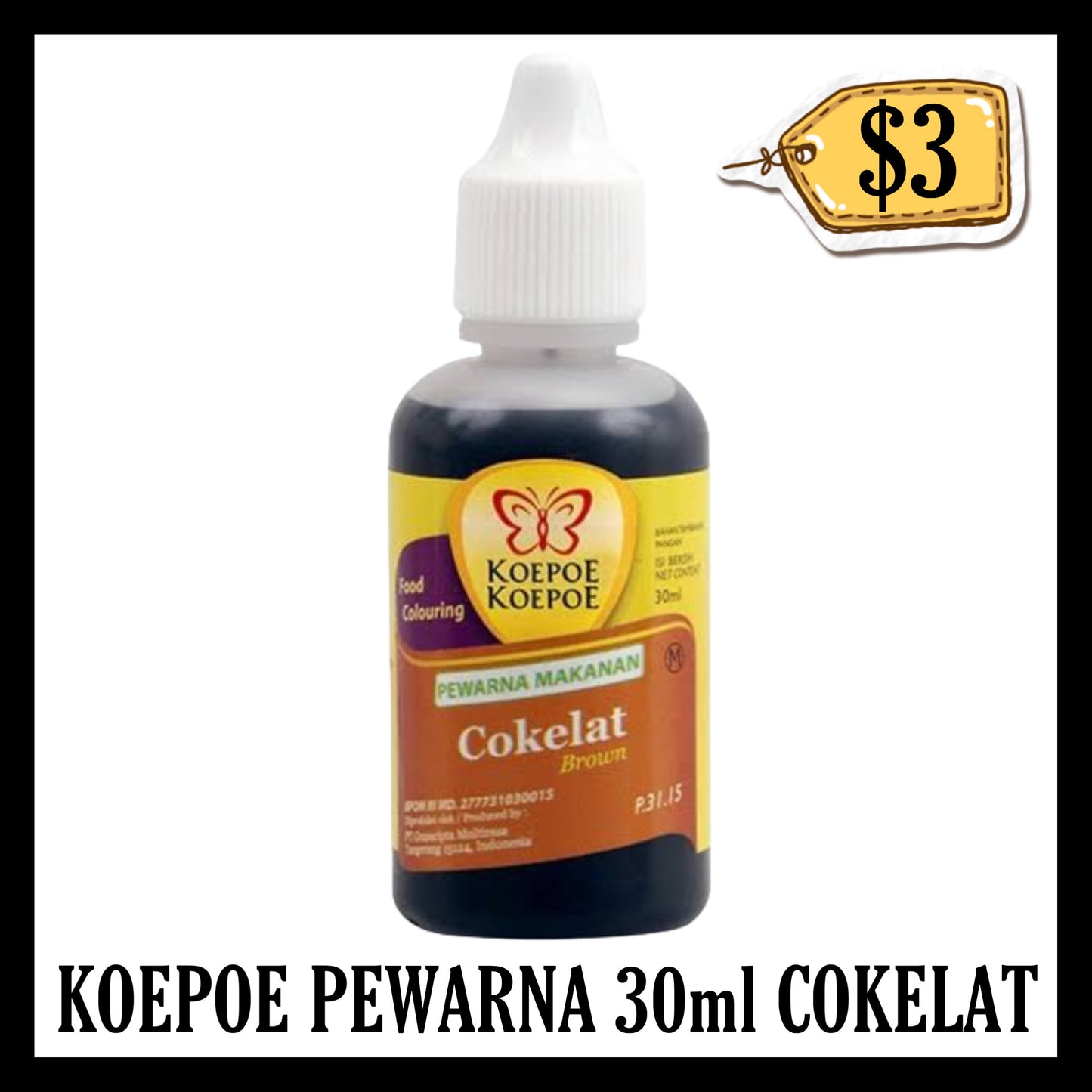 Koepoe Pewarna 30ml Cokelat (BB 02 APR 2029)
