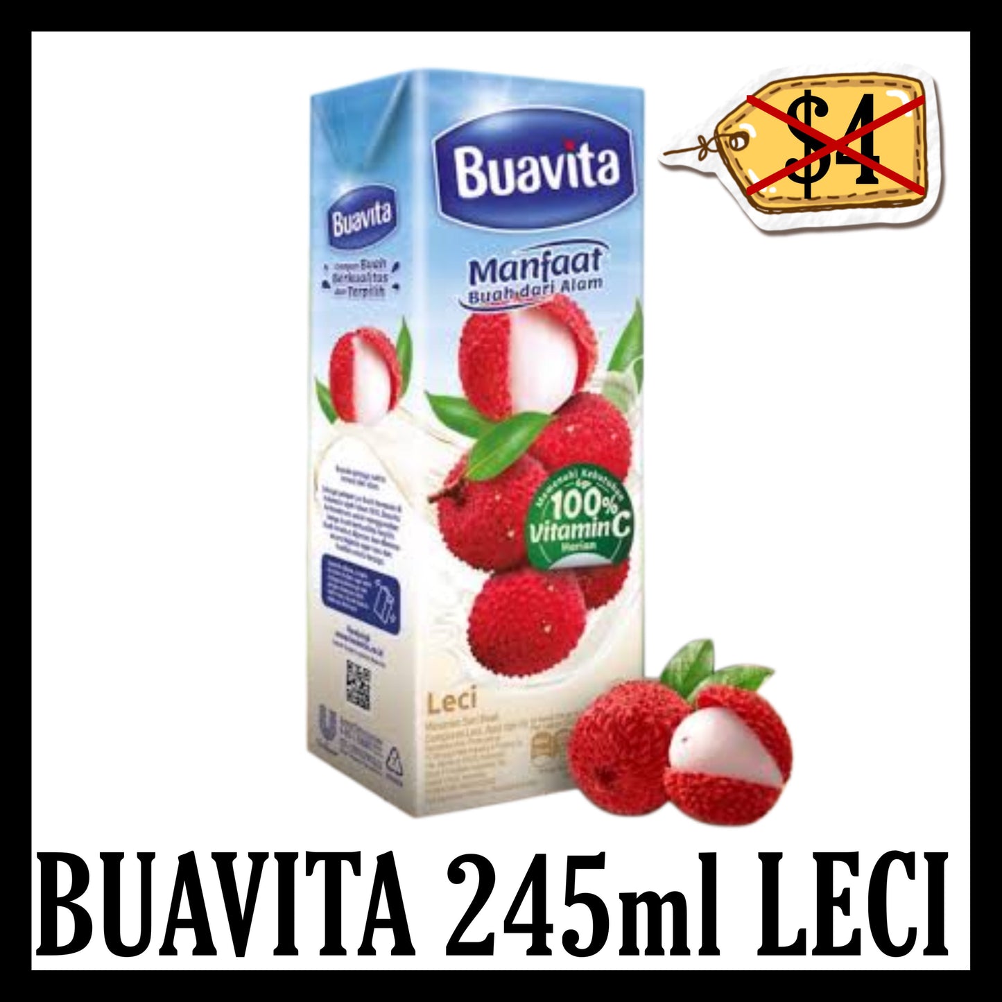 (SALE 40% OFF) Buavita 245ml Leci (BBD 18 OCT 2026)