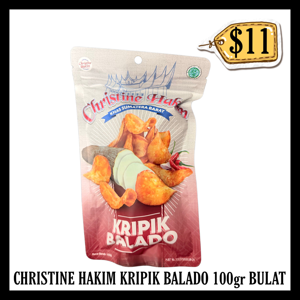 Christine Hakim Kripik Balado 100gr Bulat (BBD END FEB 2027)