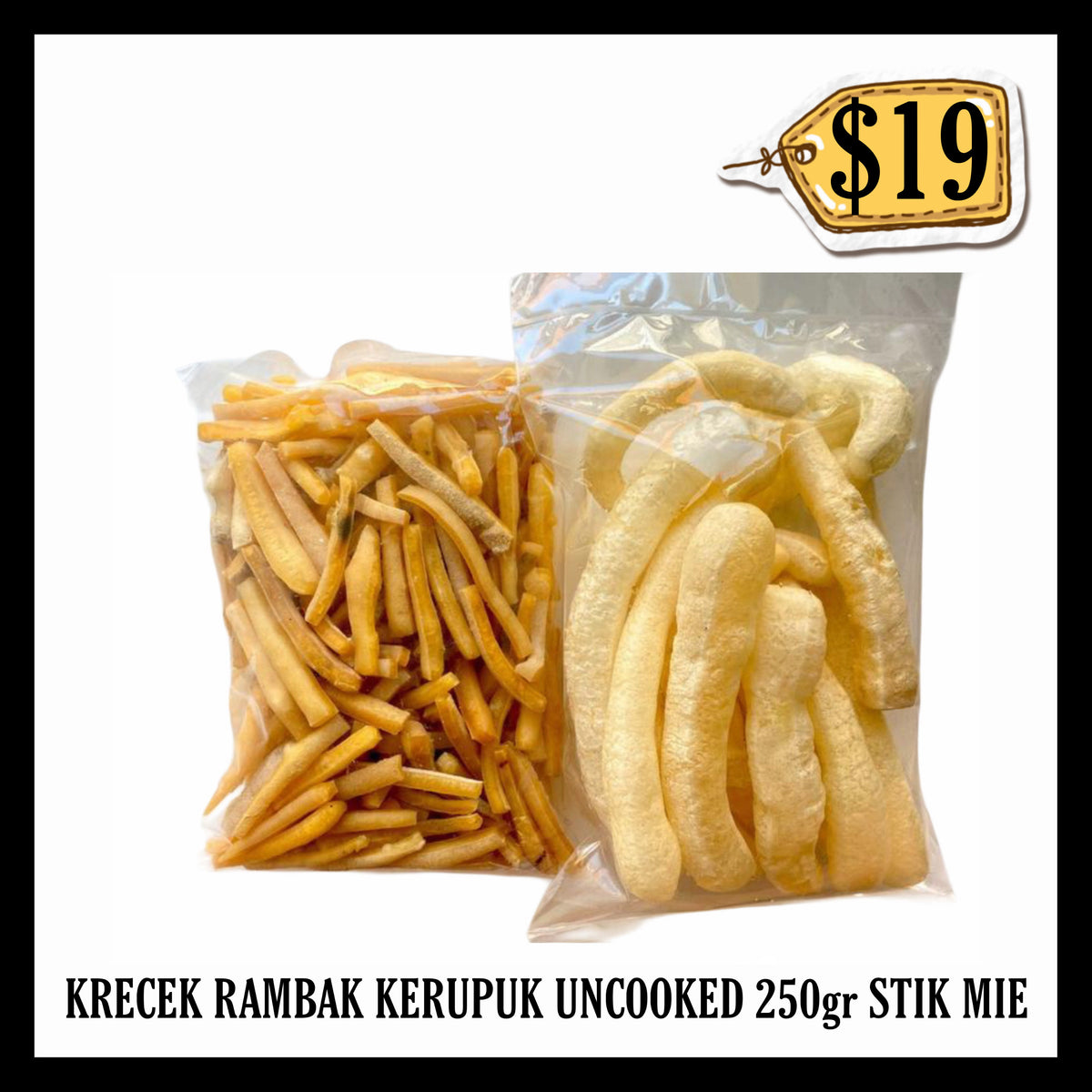 Krecek Rambak Kerupuk Uncooked 250gr Stik Mie