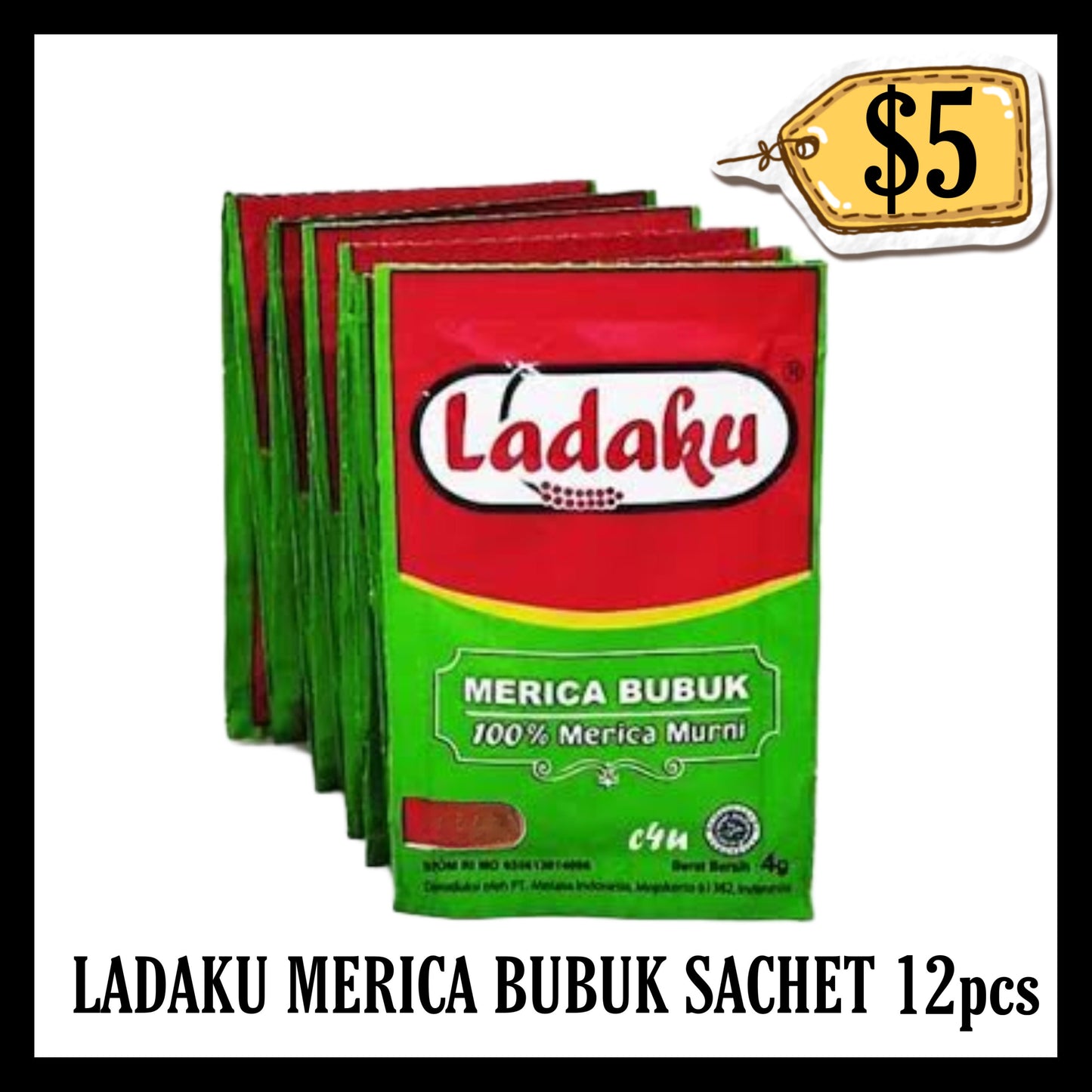 Ladaku Merica Bubuk Sachet 12pcs (BBD END JUN 2028)