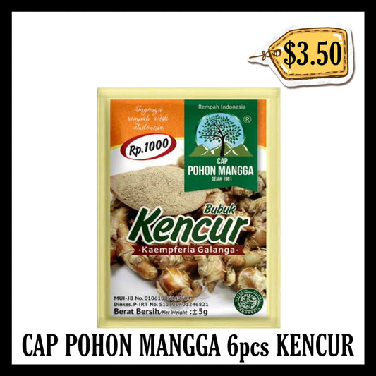 Cap Pohon Mangga 6pcs Kencur Bubuk (BBD 10 AUG 2027)