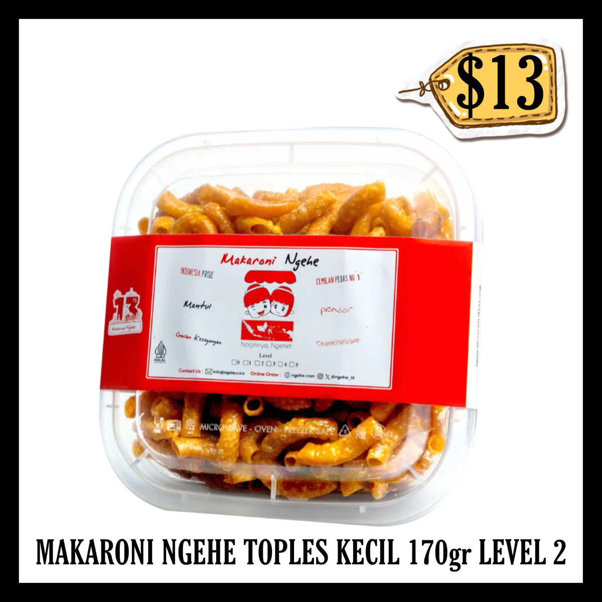 Makaroni Ngehe Toples Kecil 170gr Level 2