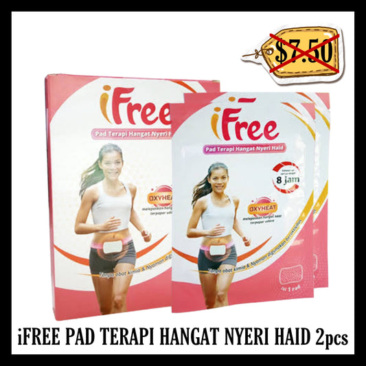 (SALE 20% OFF) iFree Pad Terapi Hangat Nyeri Haid 2pcs (BB 04 NOV 2025)