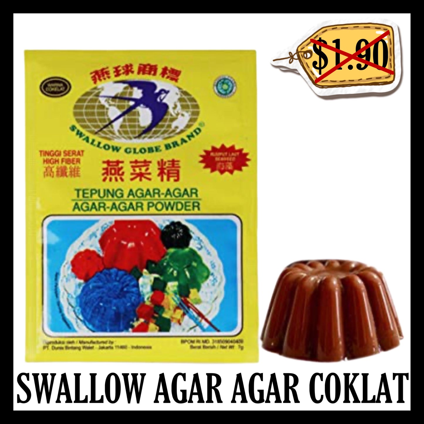 Swallow Agar Agar Coklat (BBD 05 FEB 2029)