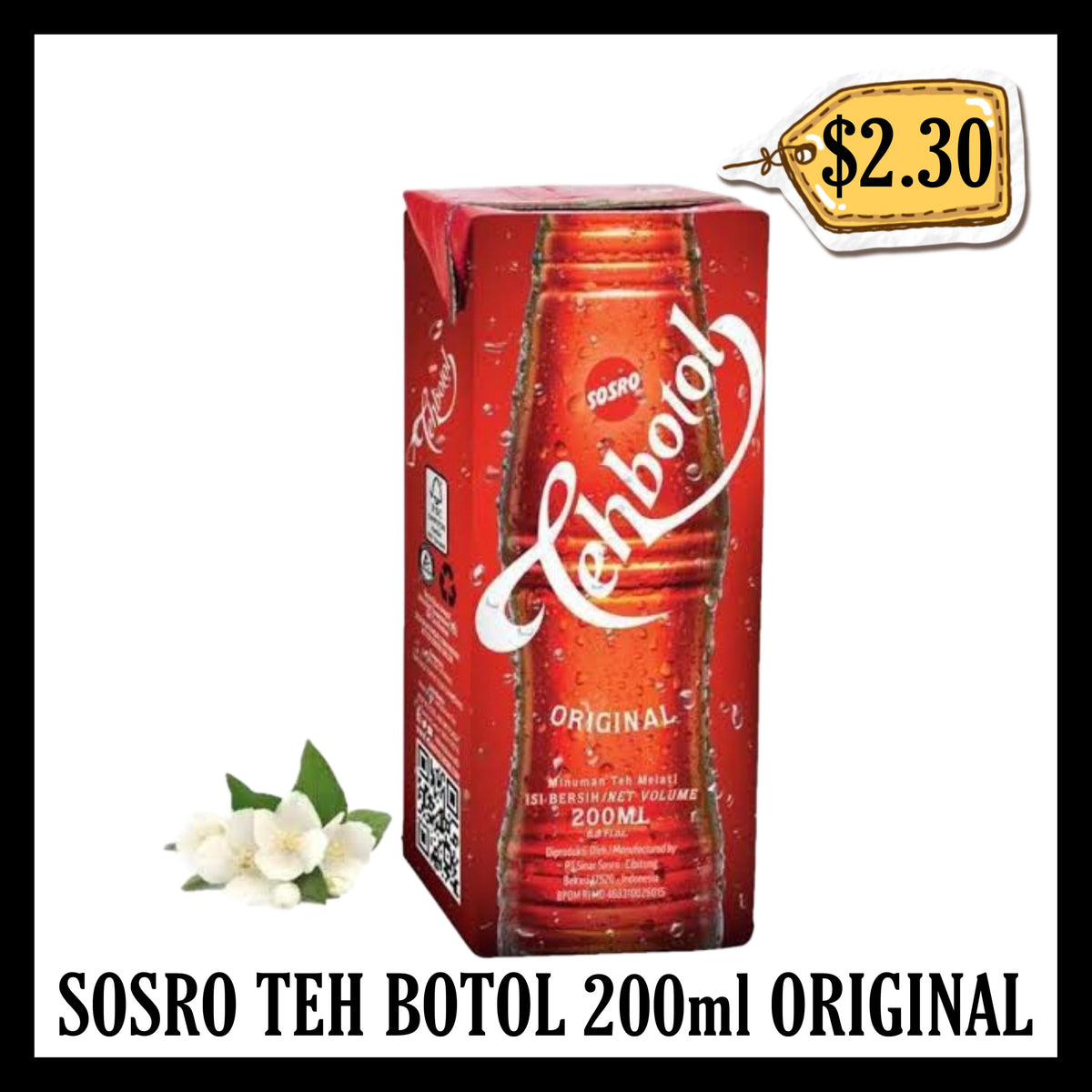 Sosro Teh Botol 200ml Original (BBD 13 JUN 2027)