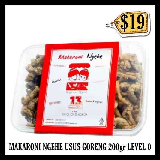 Makaroni Ngehe Usus Goreng 200gr Level 0 (Tidak Pedas)