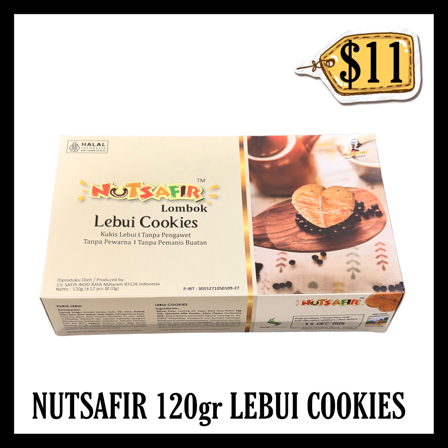 Nutsafir 120gr Lebui Cookies (BBD 19 DEC 2026)