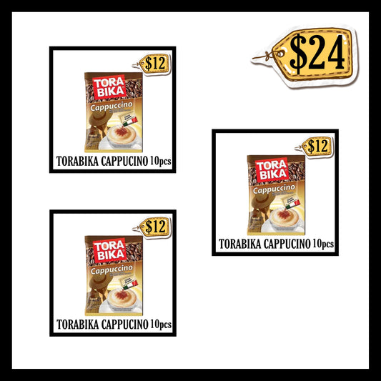 Torabika Cappuccino Kopi Sachet 10pcs (BUY 2 GET 1 FREE) (BBD 27 OCT 2026)