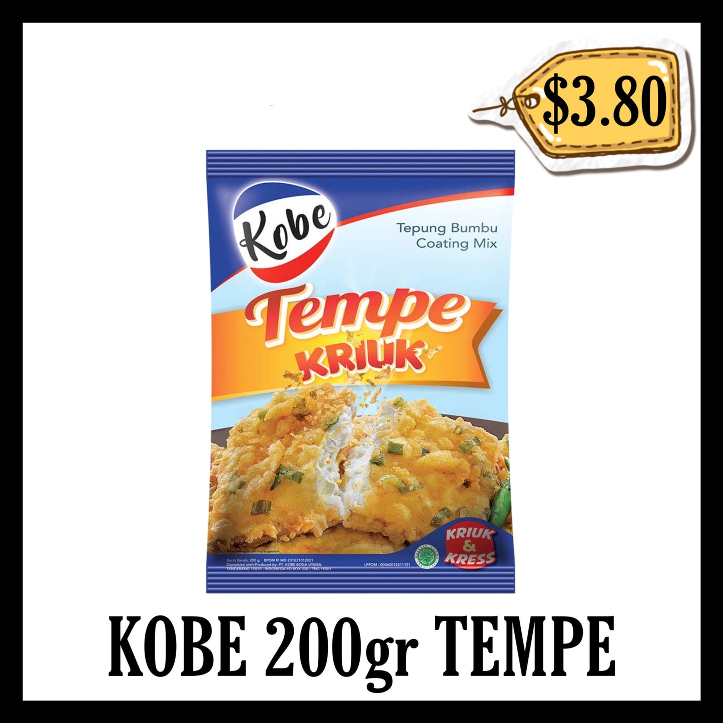 Kobe Tepung Tempe 200gr (BB 09 DEC 2025)