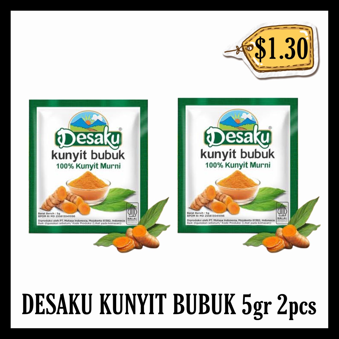 Desaku Kunyit Bubuk 5gr 2pcs (BBD 06 FEB 2029)
