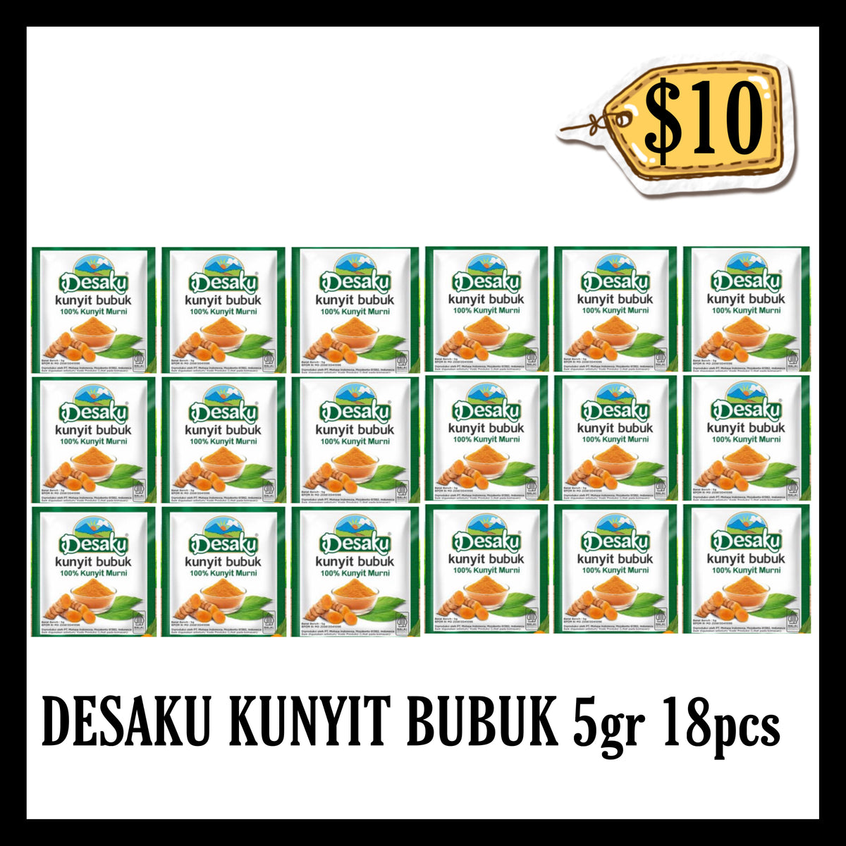 Desaku Kunyit Bubuk 5gr 18pcs ($10 BUNDLE DEALS)(BBD 06 FEB 2029)