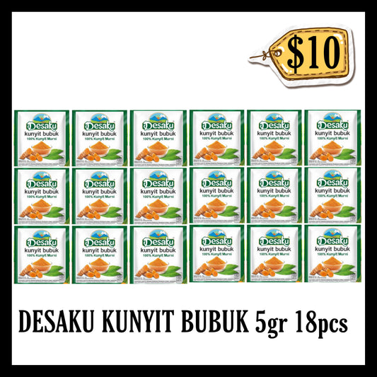 Desaku Kunyit Bubuk 5gr 18pcs ($10 BUNDLE DEALS)(BBD 06 FEB 2029)