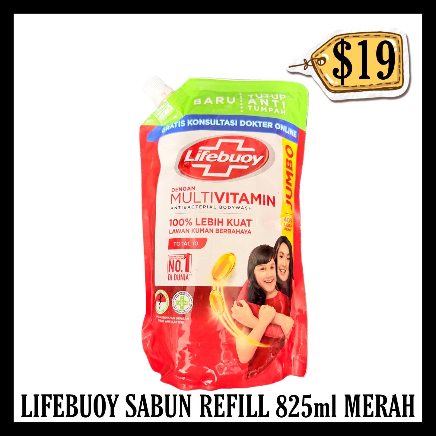 Lifebuoy Sabun Refill 825ml Merah (BBD 10 APR 2027)