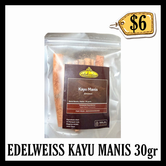 Edelweiss Kayu Manis 30gr (BBD END OCT 2027)
