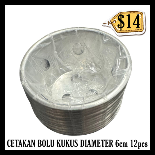 Cetakan Bolu Kukus Diameter 6cm (D) 12pcs