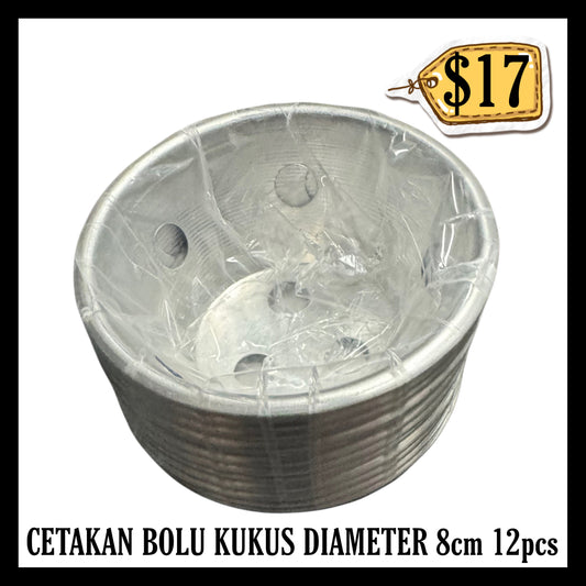 Cetakan Bolu Kukus Diameter 8cm (A) 12pcs