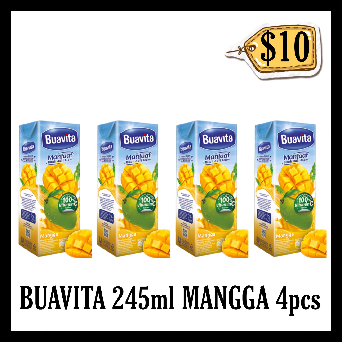 Buavita 245ml Mangga 4pcs ($10 BUNDLE DEALS) (BBD 29 OCT 2026)