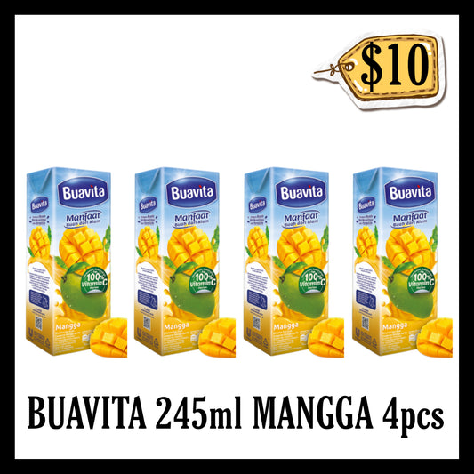 Buavita 245ml Mangga 4pcs ($10 BUNDLE DEALS) (BBD 29 OCT 2026)