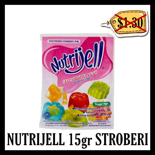 (SALE 30% OFF) Nutrijell 15gr Strawberry (BB END JUN 2026)